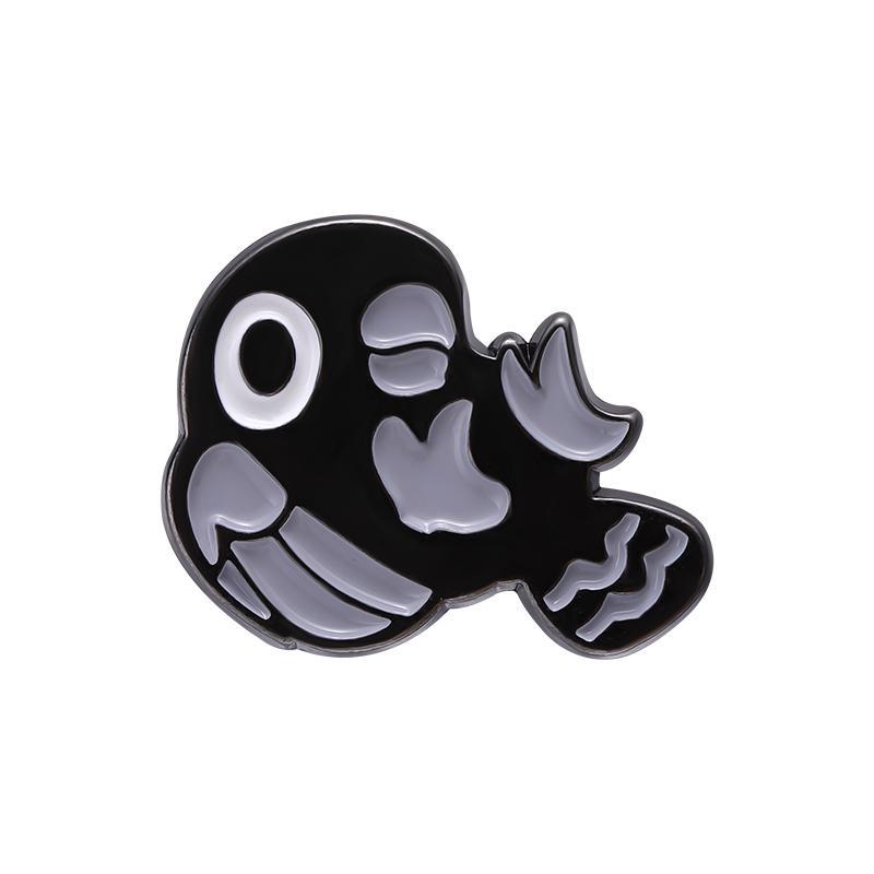 Black Crow Enamel Pins Custom Cute Animals Twitter Brooches Lapel Badges Animal Jewelry Gift for Kids Friends
