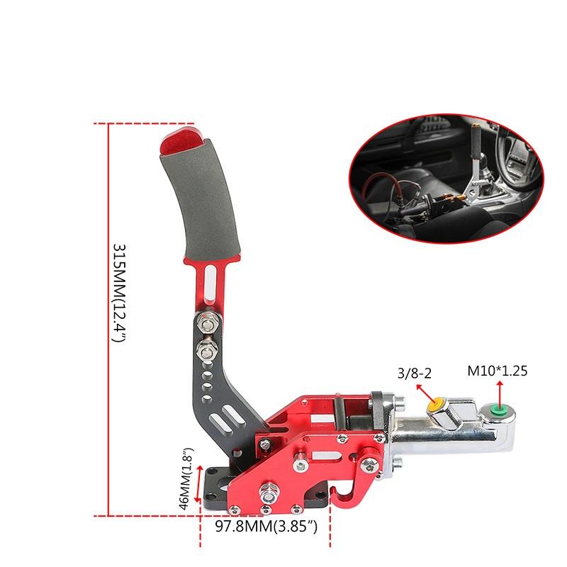 315mm Universal Hand Brake Aluminum Hydraulic Drift E Brake Racing Parking Handbrake Lever Gear Long section красный