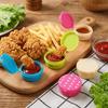 4pcs Plastic Portable Ketchup Bottle with Lid Seasoning Containers  School Office