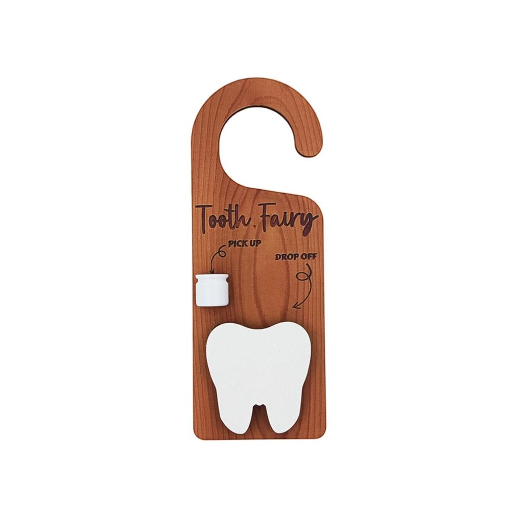 Wooden Door Handle Tooth Fairys Hanger Children's Door Hanging