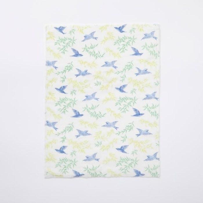 Nakagawa Masashichi Kayaori Fukin Wooded Pattern & Ooruri White, 30cm x 40cm