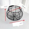 Egg Basket Storage, Wire Metal Basket, Collecting with Handle, Round Iron Mesh, Versatile