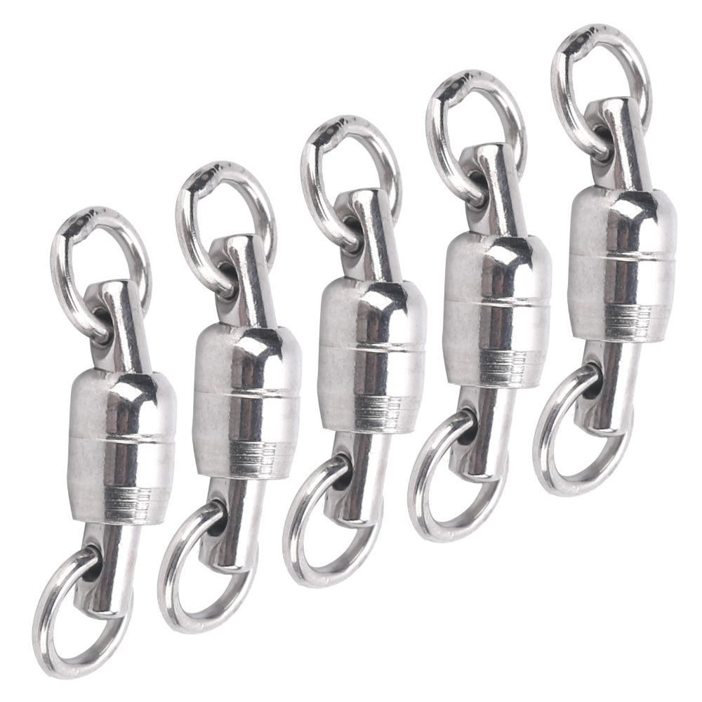 30PCS TwoWay Bearing Rotation Ring Dual Ball Fishing Connector Fishing Swivel Fishing Accessories