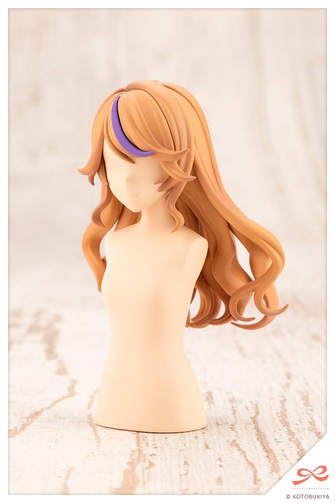 KOTOBUKIYA "Sousai Shojo Teien" Arranged Wig, Long Wavy Hair, Approximately 63mm Tall, 1/10 Scale Plastic Model