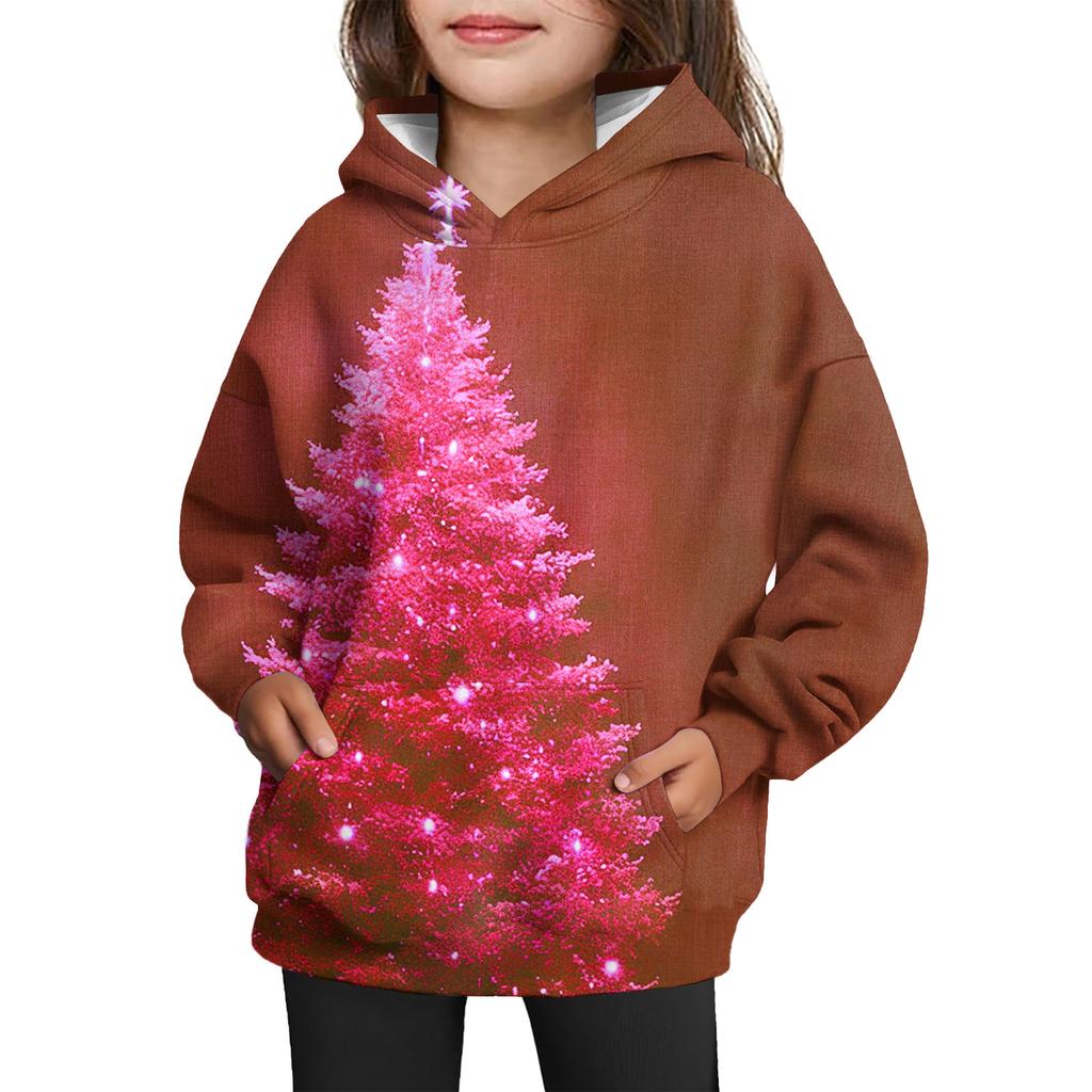 Girls' Hooded Tie-Dye Sweatshirt - Pullover Print Top