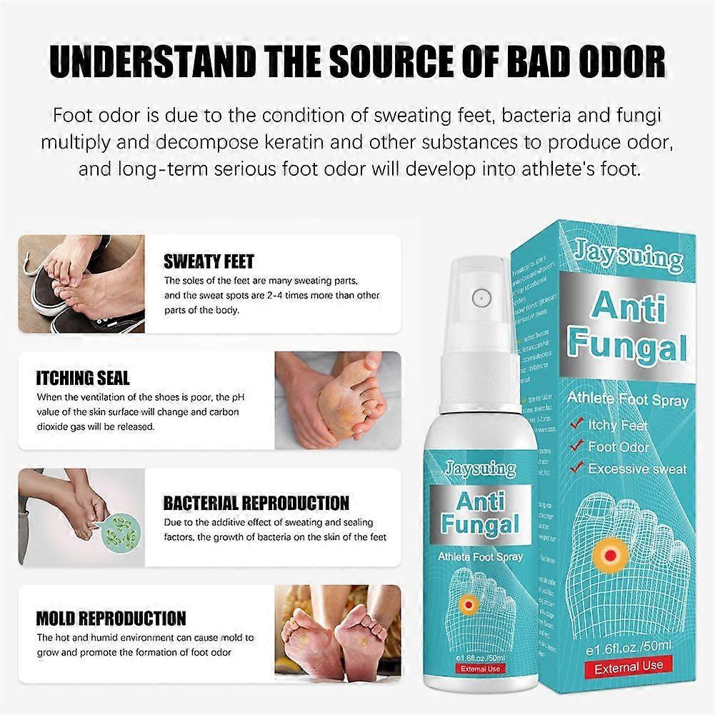 Athlete's Foot Cream for Fast Itch Relief & Fungus Treatment - Antifungal Ointment for Foot Odor, Sweat & Hong Kong Foot - 30g