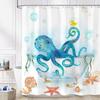 Funny Shower Curtain Octopus Shower Curtain Funny Decorative Shower Curtains for Bathroom Fun Set with