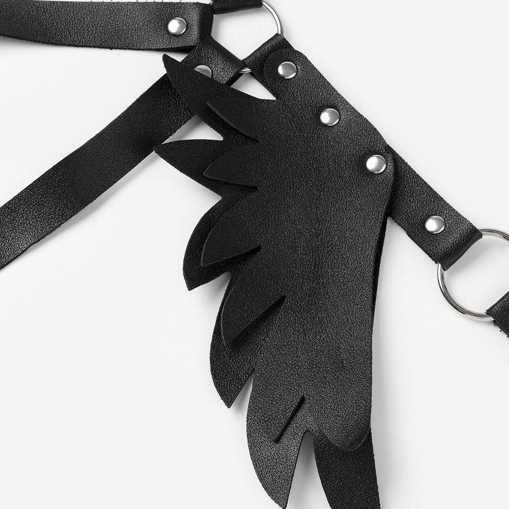 Spicy Girl Wing Rivet Belt PU Leather Punk Waistband Cool Y2K Belt Female