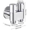 Bathroom Double Outlet Angle Valve Wall-Mounted Toilet Inlet Valve Washing Machine Faucet Water Stop Quick Opening Angle Valve