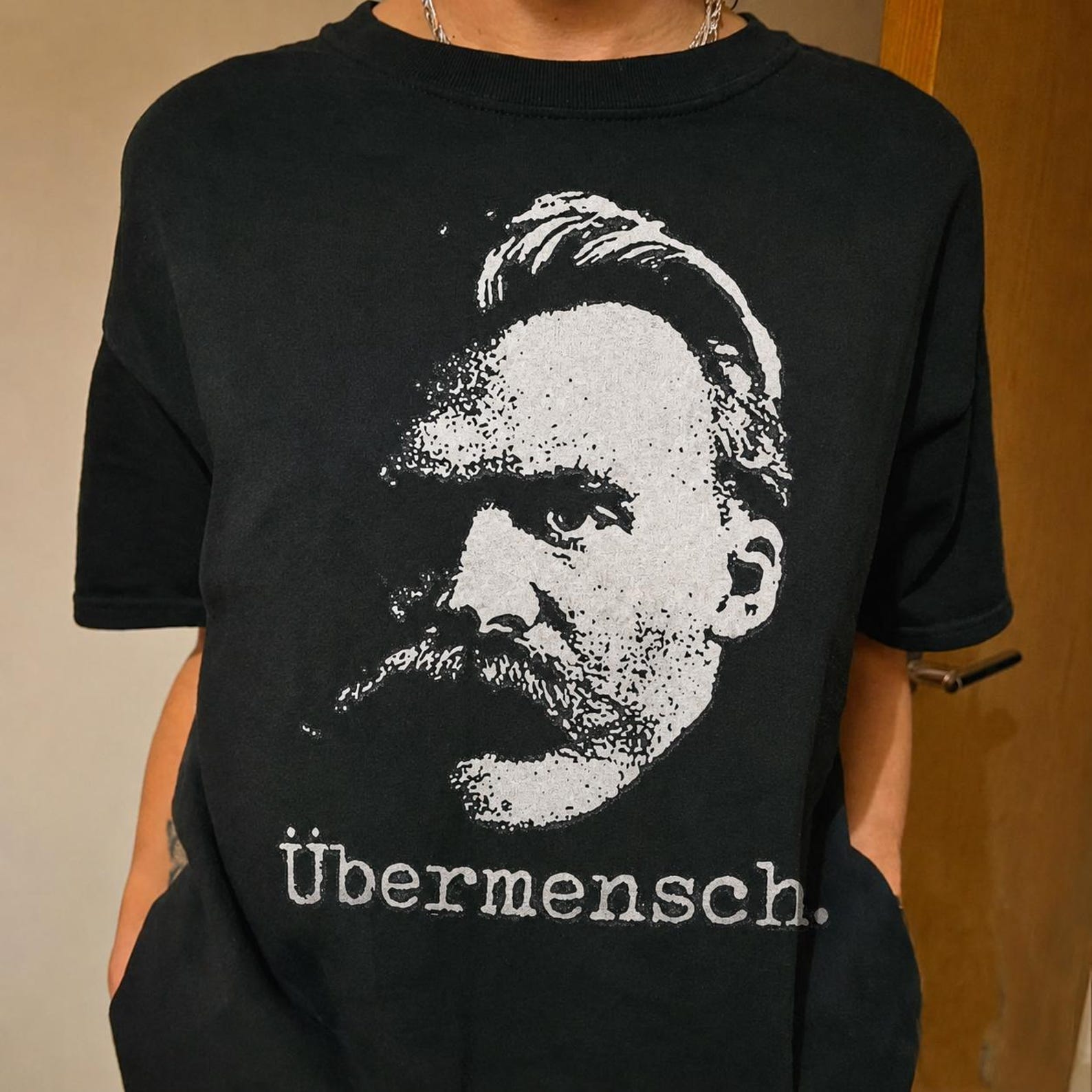 Nietzsche T-Shirt — Übermensch Philosophy Art Tee | Dark Academia Gift 3XL