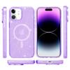 For iPhone 12 Pro/12 Case Compatible with MagSafe Glitter Powder PC+TPU Phone Cover