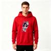 Men Anime Printed Pullover Hoodie Inosuke Pattern Casual Long Sleeve Sweatshirt for Daily Wear