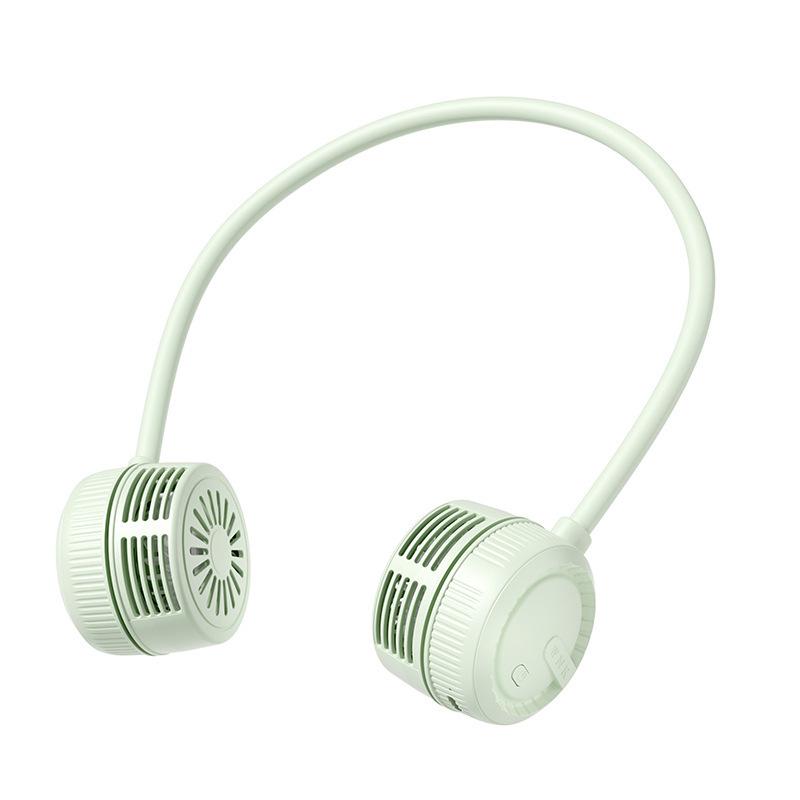 Portable USB Neck Fan: Silent, Leafless, Foldable, Mini Pocket Device for Outdoor Use