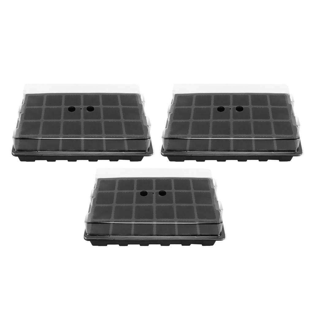 3 Conjuntos Bandeja de Cultivo de Plantas com 24 Células Bandeja de Propagação Bandeja de Mudas Respirável Bandeja de Viveiro de Jardim
