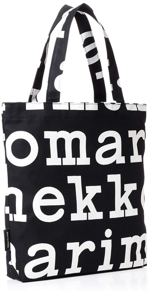 Torba bawełniana 047312 NOTKO LOGO BIAŁA [Marimekko] CZARNA/OFF [produkt]