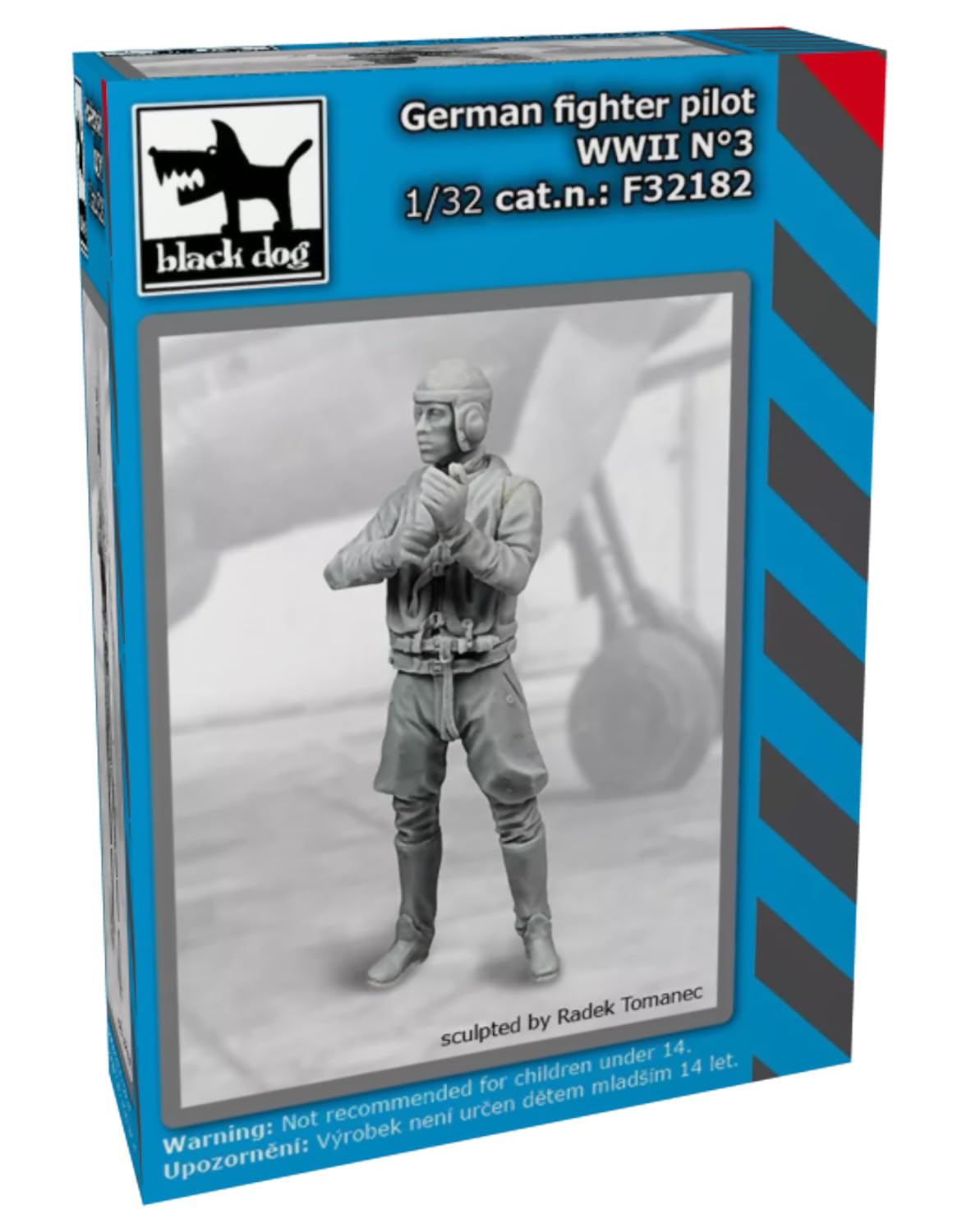 Black Dog WW2 German Fighter Pilot 3 Resin Kit HAUF32182 1/32 No.
