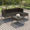 Day and Night - Day and Night 5-piece Garden Furniture Set and Gray Synthetic Rattan Cushions