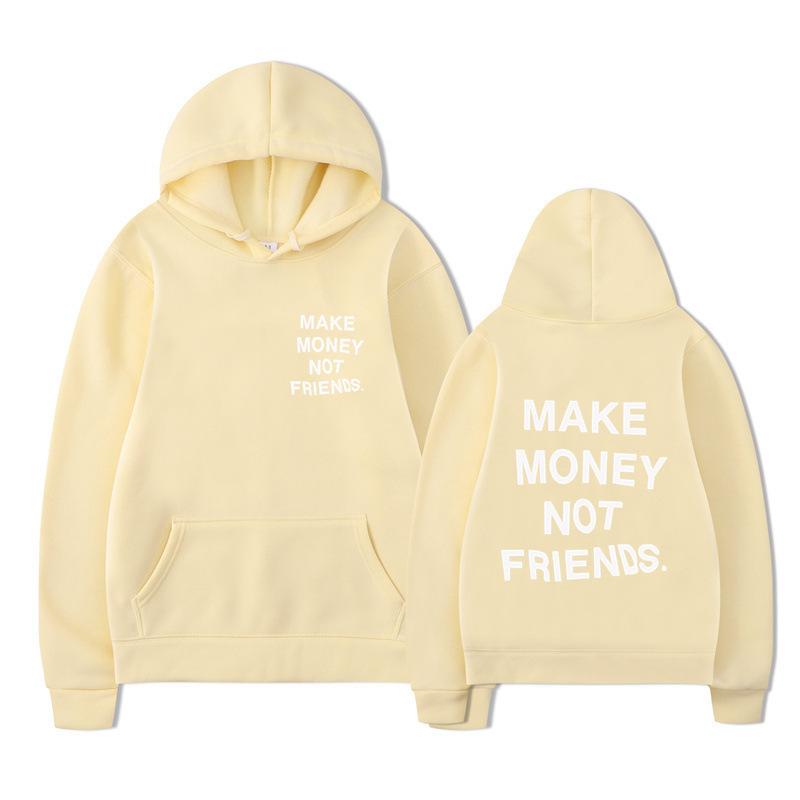 Autumn Men'S Wear Make Money Not Friends Printed Sweater, Hoodie Men