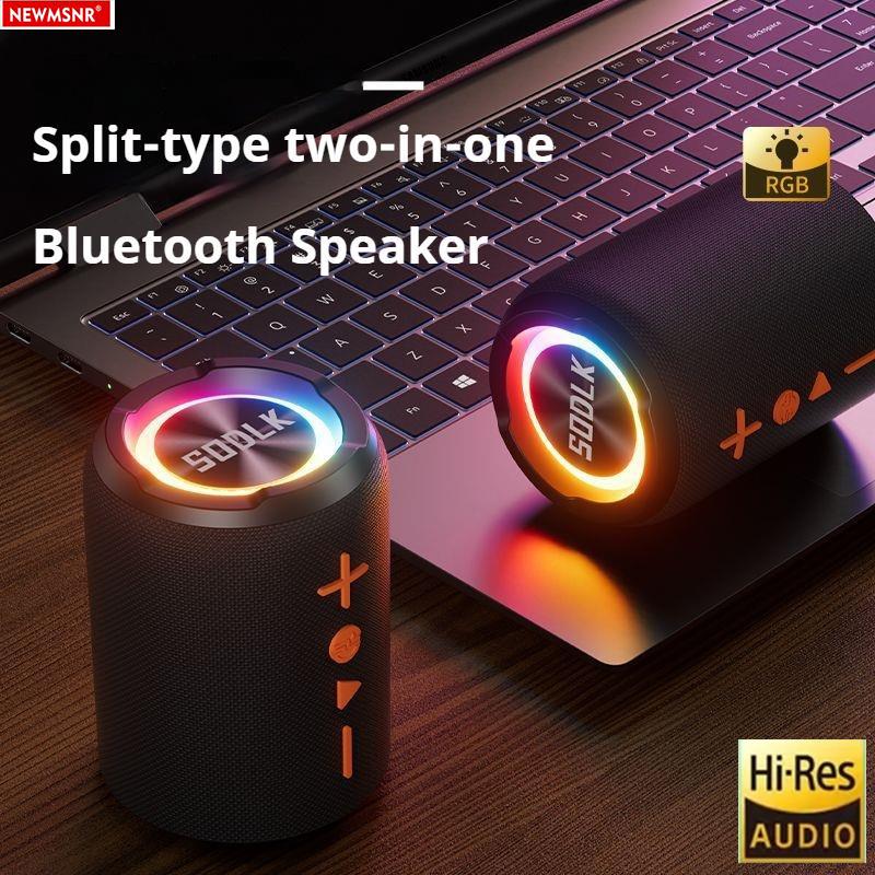 20W Shocking Bass Portable Bluetooth Speaker RGB Lights Effect 9D Surround Sound Wireless Subwoofer Boombox Home Outdoor Karaoke