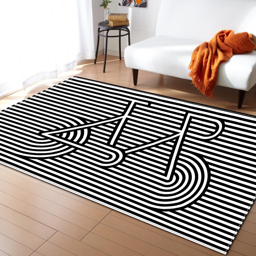 Creative Living Room Carpet Bedroom Dining Room Floor Mat Pattern Size