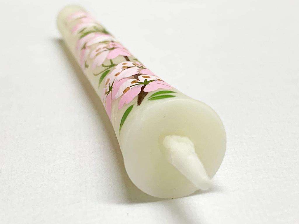 (Gift Wrapping Included) Hand-painted Flower Candles, Size 3, Set of 6. Perfect for Buddhist Altars, Buddhist Memorials, or As a Gift. Perfect As an