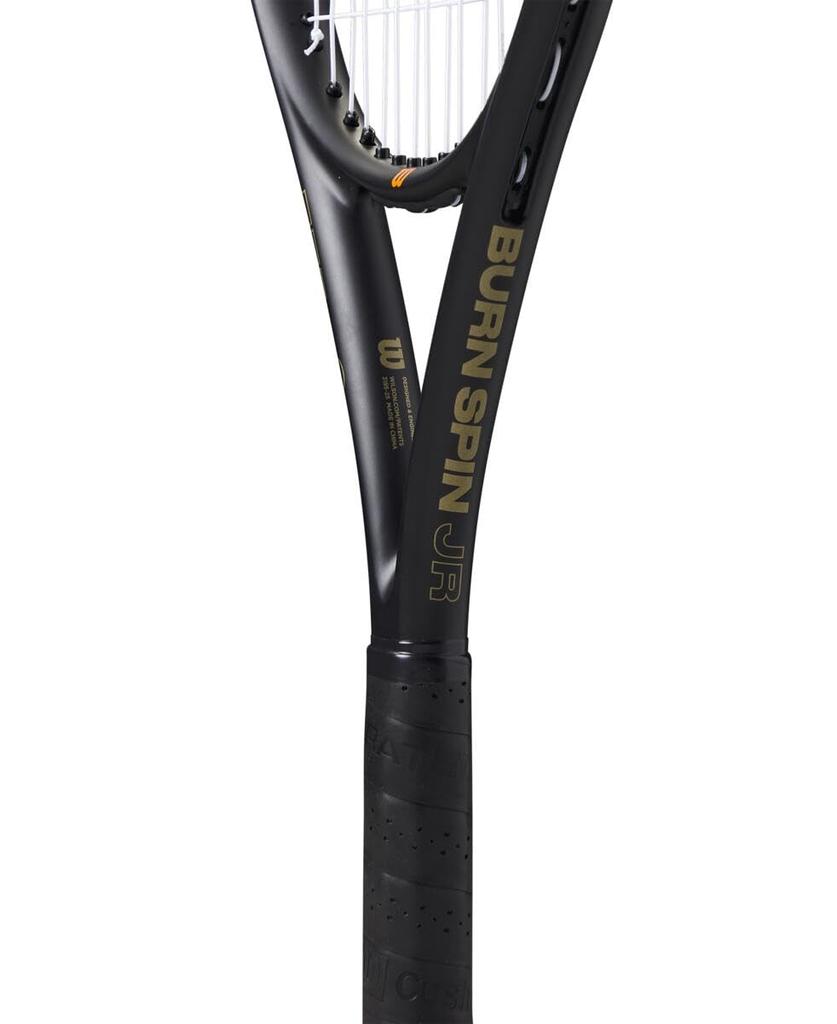 Wilson Hard Tennis Racket Junior [Pre-strung] Burnspin BlackOrange 24 Inch WR187110U