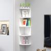 Compact Design Triangular Corner Shelf Space Saving Layered Bookshelf  Bedroom