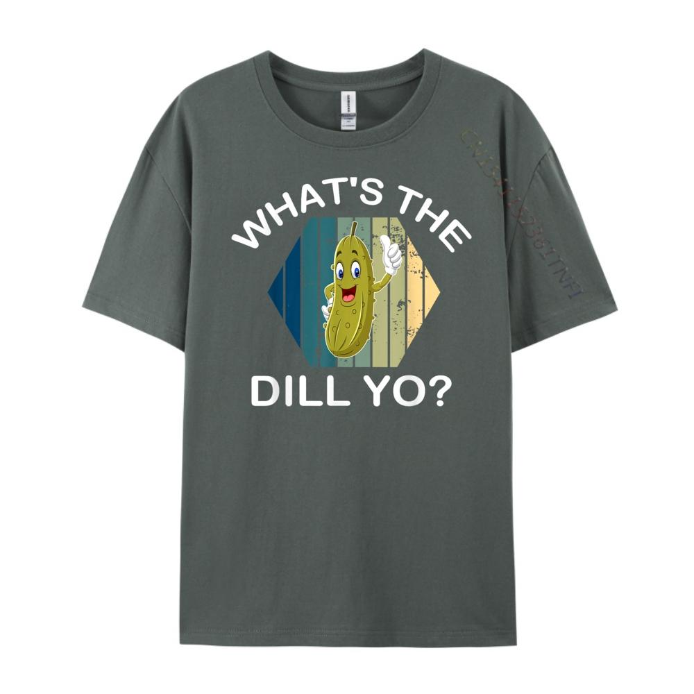 Funny Pickles What The Dill Yo Dill Pickle White Graphic Tee Harajuku Leisure Men Free Shipping Clothes Hip Hop