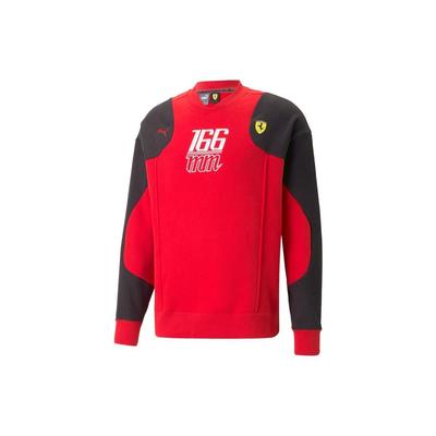 Puma Felpa Girocollo Ferrari Racing Series Race Statement con Stampa Lettere Unisex Rosso Racing 538108-02