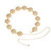 Textured Metal Geometric Waist Chain Women'S High-End Dress Accessories Fashion Versatile Metal Trouser Chain