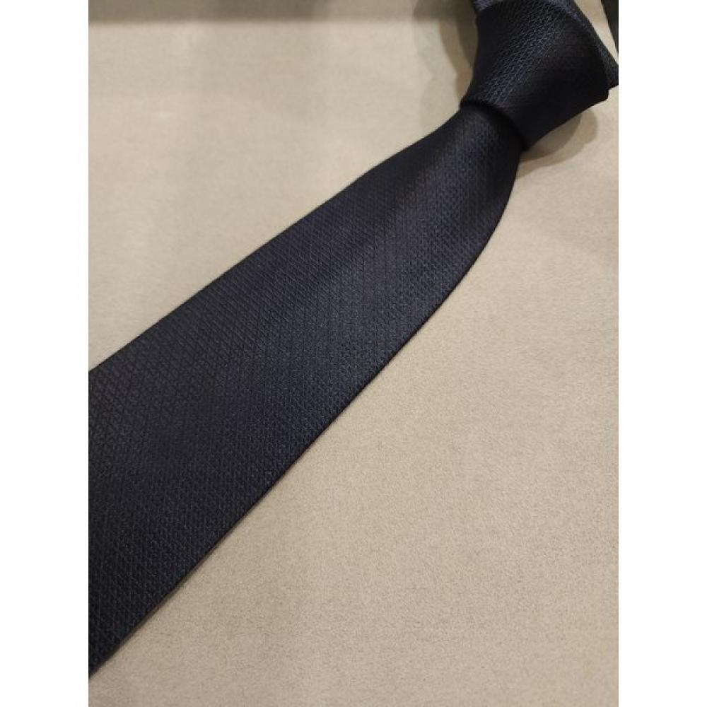 Daks Silk 100 Solid Pattern Tie Navy Dmf1acf1246n1