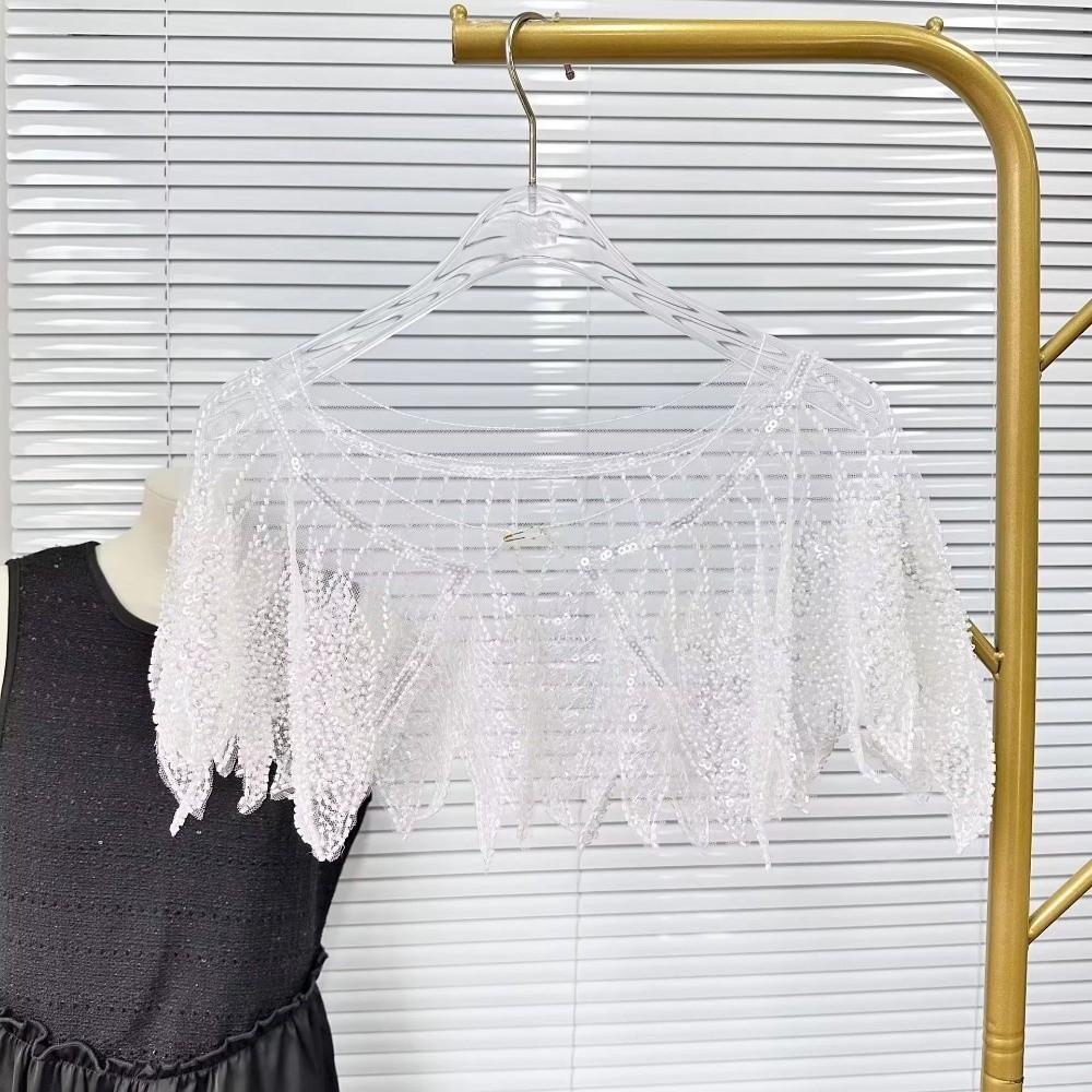 High-end Front and Back Shawl Sequins Fake Collar Luxury Clothing Appliques  Clothing Accessories