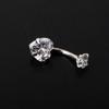 Stainless Steel Body Jewelry Crystal Belly Piercing Trendy Heart Navel Button Piercing  Party