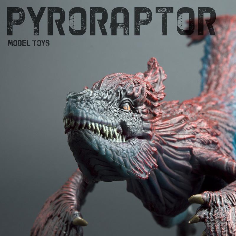 Simulated Prehistoric Creatures Pyroraptor Dinosaur Model Desktop Ornament Animal Collectible Toy Statue Wholesale Surprise Gift