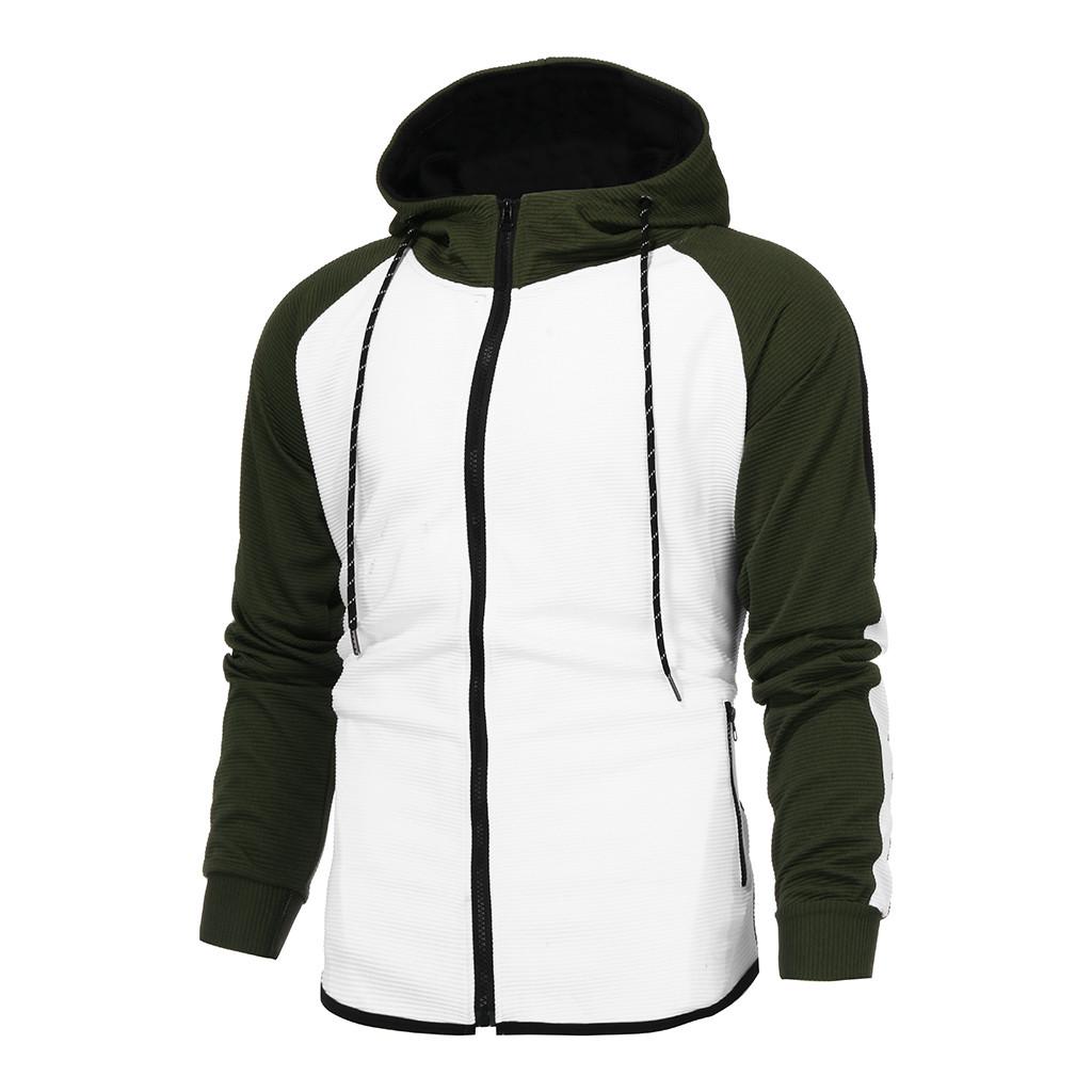 Mens  Gradient Zipper Print Sweatshirt Top Pants Sets Sport Suit Tracksuit