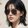 Burberry Polarized Sunglasses BE3147 1109 81 Double-bridge Aviator Gold Frame Fashion
