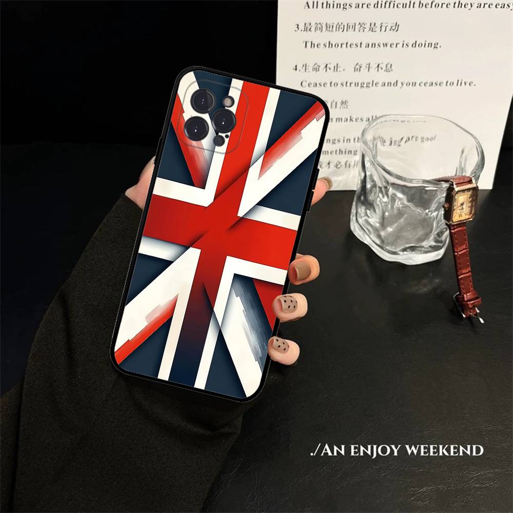 England Britische UK Flagge Handyhülle Für iPhone 17 16 14 15 13 12 11 Pro Max Plus Silikon Weiche Hülle
