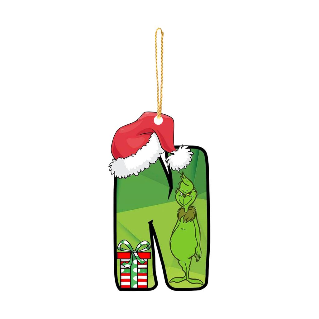 Santa 2D Flat Acrylic Christmas Tree Hanging Decoration Sports Car Decoration Flat Decoration Pendant