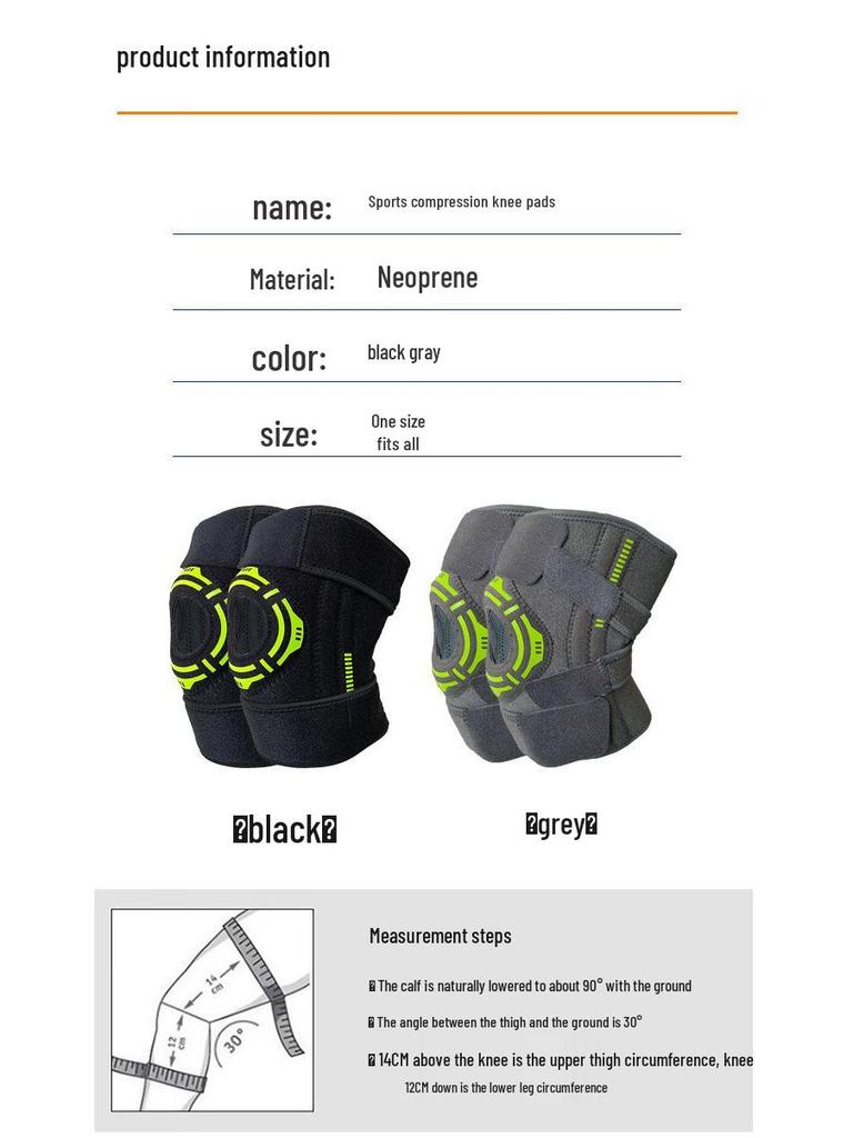 Chi Wang Sport-Kniebandage mit Silikon und Feder