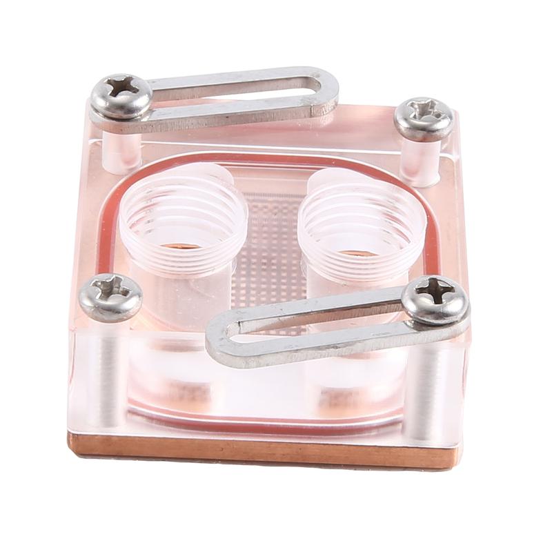 Front Hole CPU Water Cooling Block Cooler Acrylic Transparent South Bridge Northbridge Block for Computer CPU BlockJAS