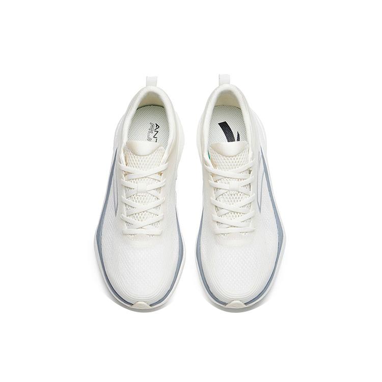 New ANTA Four Generations Of Hydrogen Running Shoes Women's Low top Ivory White/Silver 122225541-5