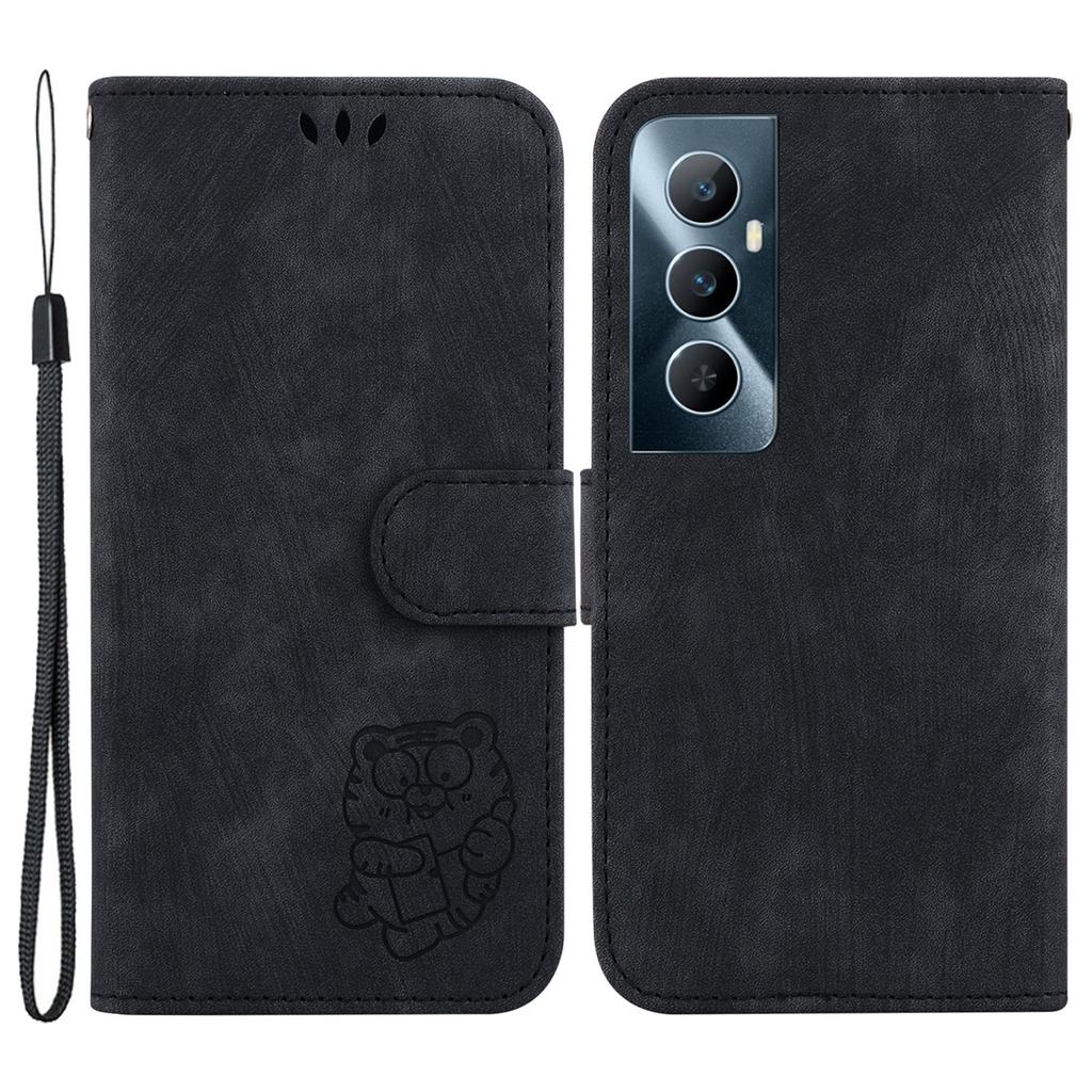 For Realme C65 4G Case Folio Book Stand Cute Tiger Leather Phone Cover