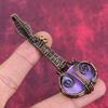 Purpurite pendant copper wire wrapped pendant handmade dainty jewelry guitar pendant copper jewelry engagement gift natural gemstone pendant