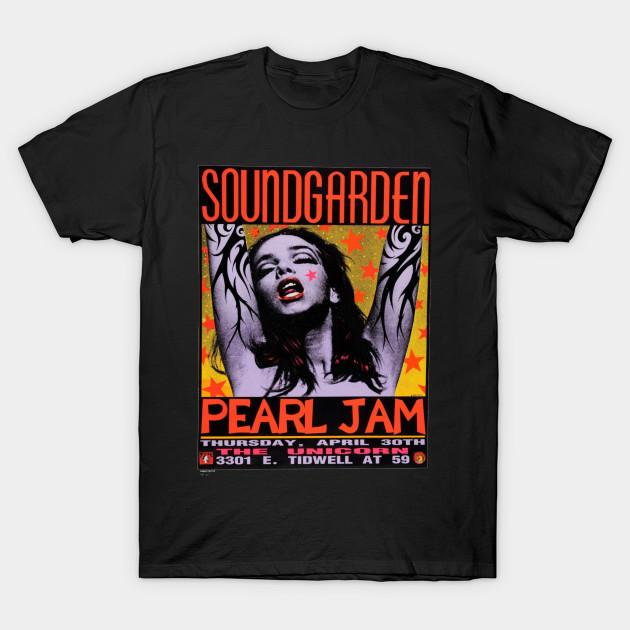

Men Black Print T-shirt Soundgarden Rock Poster Tee No-Cut Transfer Paper Print Cotton Tshirt 4XL