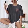 Vintage Crew Neck T-shirt with Number & Letter Print