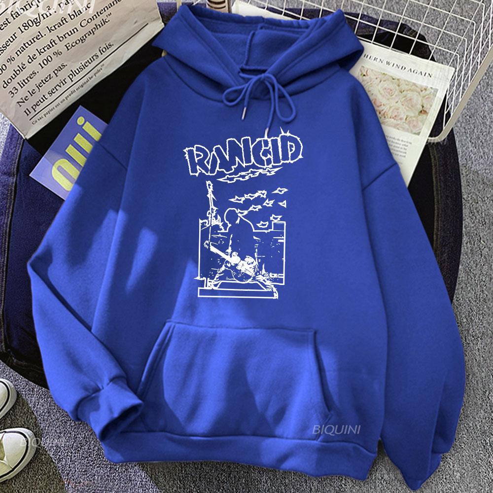 Fashion Rock Band Rancid Hoodies Men Casual Streetwear Sweatshirts Sudaderas Hombre Graphic Clothes Hooded Winter Hoodie