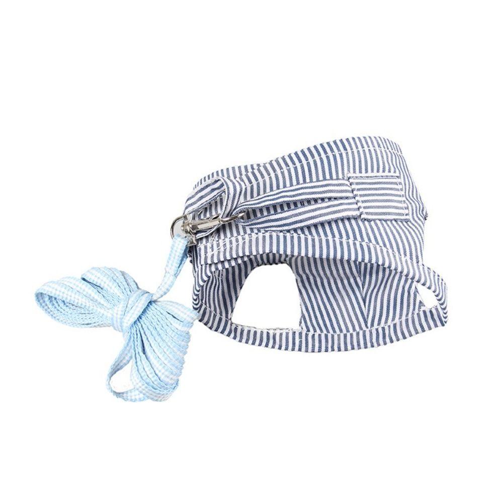 

Дышащий ремень на грудь для маленьких домашних животных, принадлежности для прогулок на свежем воздухе, практичный поводок для хорьков L синий