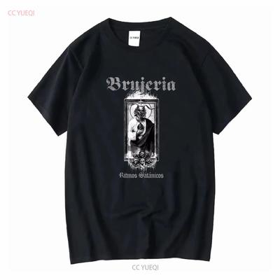 Brujeria Ritmos Satanicos T-SHIRT Cotone Nero Uomo S-3XL PM1796 manica lunga o corta vintage Lavata Elastica Comoda