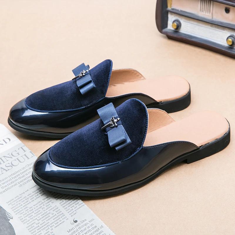 Fashion Summer Fashion Mules Casual Half Slippers Genuine Leather Men’s Half Shoes for Men Shoes Designer Shoes Fashion Loafers Luxury