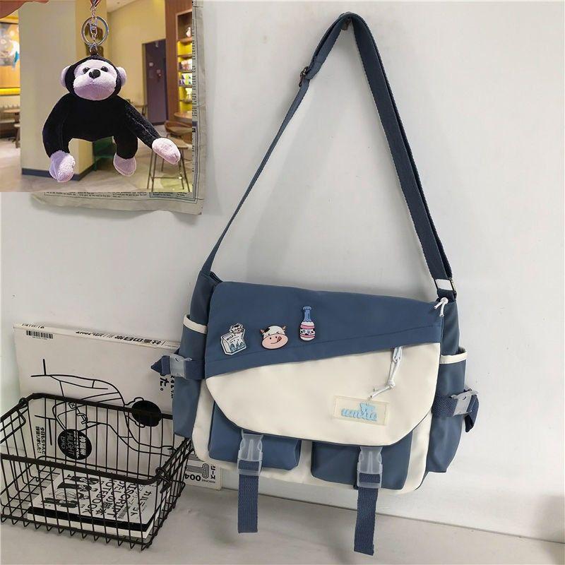 Torebki nylonowe torba na ramię o dużej pojemności torby Crossbody dla nastolatek dziewczyny mężczyźni torba Harajuku torby szkolne dla uczniów Sac